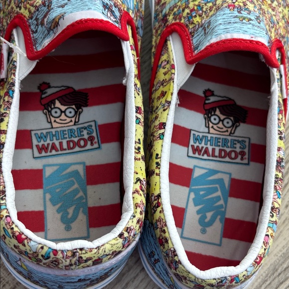 Vans Where’s Waldo Colorful Graphic Slip-On Loafers size 10 new main image 8